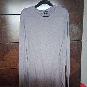💎🖤💜Emporio Armani Charcoal Long Sleeve Shirt SIZE XL Baggy Authentic LIKE NEW